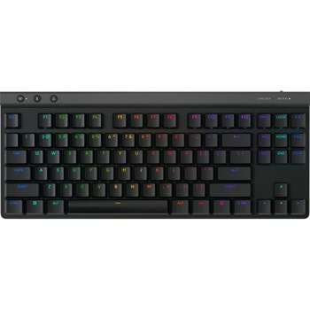 Клавиатура Logitech G515 LIGHTSPEED TKL, безжична, механична, GL Tactile суичове, гейминг, RGB подсветка, нископрофилни клавиши, US International подредба, черна, USB, Bluetooth | JAR Computers Logitech G515 LIGHTSPEED TKL Black US 920-012538