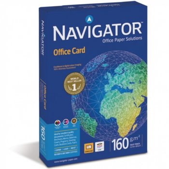 Картон Navigator, А4, 160g/m2, 250л., бял | JAR Computers Navigator А4 160g/m2 250л. бял