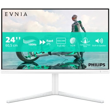 Монитор Philips Evnia 24M2N3201A/00, 23.8" (60.45cm) IPS панел, 180Hz, Full HD, 1ms, Mega Infinity DCR, 300cd/m2, DisplayPort, HDMI | JAR Computers Philips 24M2N3201A/00
