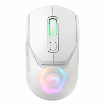 Мишка Marvo FIT PRO White, оптична (19 000dpi), безжична, Bluetooth, Wireless, бяла, гейминг, RGB подсветка, 7 програмируеми бутона image