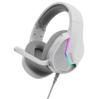 Слушалки Marvo H8618, микрофон, 50mm драйвери, USB, RGB подсветка, гейминг, бели | JAR Computers Marvo H8618-WH