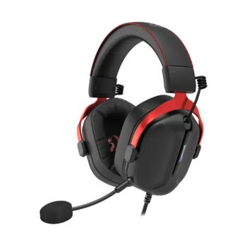 Слушалки Redragon Cybill H312, USB, микрофон, 50mm мембрани, гейминг, 7.1 Virtual Surround Sound, RGB подсветка, черни | JAR Computers Redragon Cybill H312