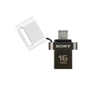 Памет 16GB USB Flash Drive, Sony USM16SA3W, USB 3.0/ micro USB, бял | JAR Computers Sony Micro USB USM16SA3W