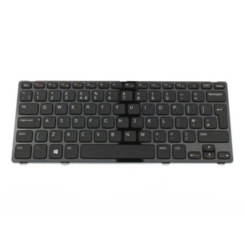 Клавиатура за лаптоп Dell, съвместима със серия Inspiron 13z-5323 14Z-3360 14Z-5423, черна, с лъскава рамка | JAR Computers Клавиатура за Dell Inspiron 13z-5323 14Z-3360/5423