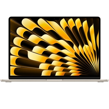 Лаптоп Apple MacBook Air 15.3 M3 (MXD33ZE/A)(Starlight), осемядрен Apple M3 4.05GHz, 15.3" (38.86cm) Liquid Retina IPS Display, 16GB LPDDR5, 512GB SSD, 2x Thunderbolt 4, macOS, десетядрен М3 GPU, Intl. KBD | JAR Computers Apple MacBook Air 15.3 M3 16/512GB MXD33ZE/A