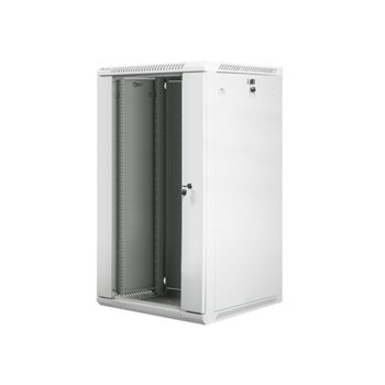 Комуникационен шкаф Lanberg WF01-6622-10S, 19", 22U, 600 x 600 x 1085 mm, сив | JAR Computers Lanberg WF01-6622-10S