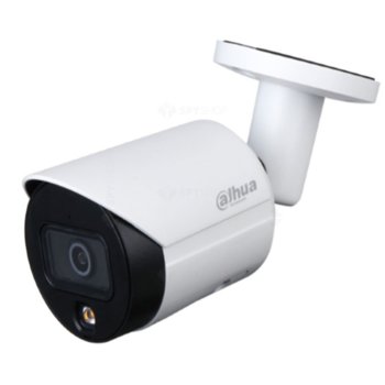 IP камера Dahua IPC-HFW2439S-SA-LED-0280B-S2, насочена "bullet" камера, 4MP (2688x1520@30fps), 2.8mm обектив, H.265/H.264/MJPEG, IR осветеност (до 30 метра), PoE, външна IP67, RJ-45 | JAR Computers DAHUA IPC-HFW2439S-SA-LED-0280B-S2