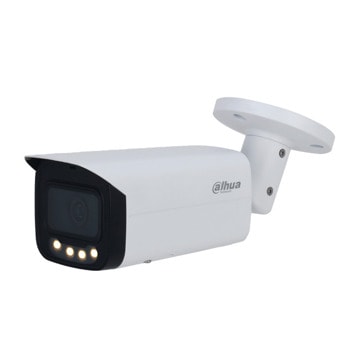 IP камера Dahua IPC-HFW5449T-ASE-LED-0360B, насочена "bullet" камера, 4Mpix(2688x1520@25FPS), 3.6mm обектив, H.265+/H.265/H.264B/H.264H/H.264+/H.264/MJPEG, външна IP67, PoE(802.3af), RJ-45, микрофон, MicroSD слот | JAR Computers Dahua IPC-HFW5449T-ASE-LED-0360B
