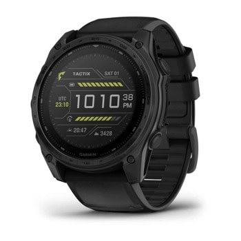 Смарт часовник Garmin tactix 8 - 51mm Solar Elite, 1.4" (3.56cm) AMOLED дисплей, Bluetooth, ANT+, Wi-Fi, GPS, Applied Ballistics Elite, соларно зареждане, жироскоп, 10ATM, до 48 дни време на работа, черен | JAR Computers Garmin tactix 8 - 51 мм Solar Elite 010-03407-11