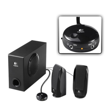 Тонколона Logitech S220, 2.1, 17W, 3.5mm jack, черни | JAR Computers 2+1 Logitech S220