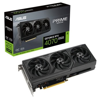 Видео карта Nvidia GF RTX 4070 Super, 12GB, Asus Prime, OC, PCI-E 4.0, GDDR6X, 192-bit, DisplayPort, HDMI | JAR Computers Asus GF RTX 4070 Super Prime OC 90YV0KC6-M0NA00