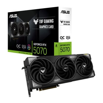 Видео карта Nvidia GF RTX 5070, 12GB, Asus TUF Gaming, OC, PCI-E 5.0, GDDR7, 192-bit, DisplayPort, HDMI | JAR Computers Видео карта ASUS TUF Gaming RTX 5070 OC 12GB GDDR7