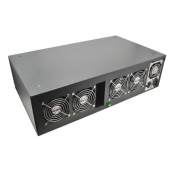 Система за добив на криптовалути Hibee M8-1060 6G (G001006), 8x GeForce GTX 1060 6GB OC, четириядрен Intel J1900, 4GB DDR3L RAM, 60GB mSATA SSD, HDMI, 2x LAN1000, 8x вентилатора 9cm, 1350W захранване | JAR Computers Hibee M8-1060 6G G001006
