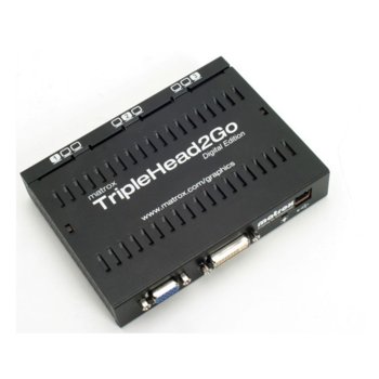 Видео карта Външна видеокарта Matrox TripleHead2Go Digital Edition, работа с 2 до 3 дисплея | JAR Computers Matrox TripleHead2Go Digital Edition