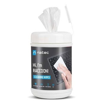 Natec Cleaning Wipes Raccoon 10x10 cm 100 бр.