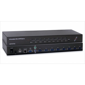 KVM суич Repotec RP-KVM871, 8x HD-15(м) към 1x HD-15(ж), 1x MD-6(ж), 2x USB-A | JAR Computers Repotec RP-KVM871