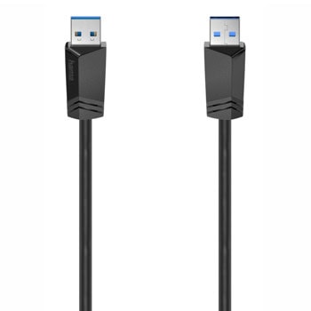 Кабел Hama 200624, от USB A 3.0(м) към USB A 3.0(м), 1.5m, черен | JAR Computers HAMA-200624