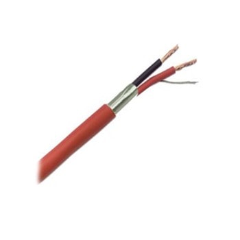 Трудногорими кабели Fire2x0.75KT, 5.3 м диаметър, алуминиево фолио, RAL 3000, 1 м, червен image