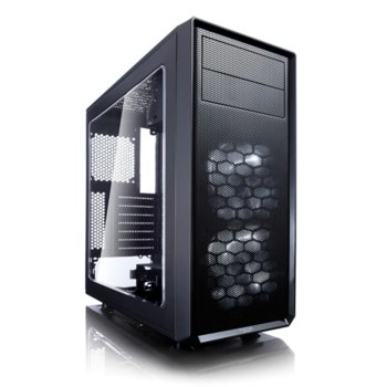 Кутия Fractal Design Focus G, ATX/mATX/ITX, USB 3.0, прозорец, черна, без захранване | JAR Computers Fracral Design Focus G - Black