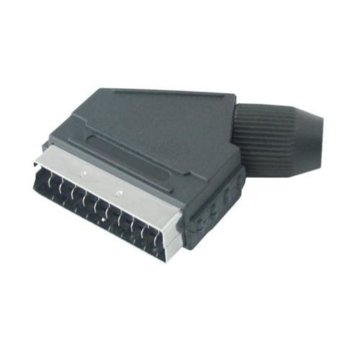 Конектор Royal F-238, SCART(м), за монтаж към кабел, пластмасов, черен | JAR Computers Royal F-238 111458
