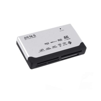 Четец за карти All in 1, USB, microSD, SDHC, MMC, CF, бял image