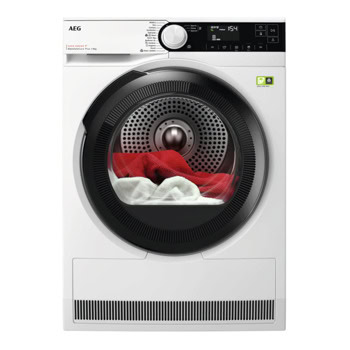 Сушилня AEG TR9384CE, 8 кг. капацитет, свободностояща, 59.6 см ширина, 15 програми, 3DSCAN технология, MixDry, бяла | JAR Computers Сушилня AEG TR9384CE