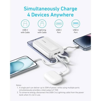 anker zolo power bank 30w 10000 mah черен