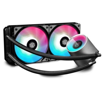 Водно охлаждане DeepCool CASTLE 240 Addressable RGB, съвместимост сокети LGA 2066/2011-3/2011-0/1151/1156/1155/1150/1366 & AMD TR4/AM4/AM3+/AM3/AM2+/AM2/FM2+/FM2/FM1 | JAR Computers Водно охлаждане DeepCool CASTLE 240 RGB