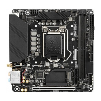 Дънна платка MSI H410I PRO WIFI, H410, LGA1200, DDR4, PCI-E 3.0 (DP/HDMI), 4x SATA 6Gb/s, 1x M.2, 2x USB 3.2 Gen 1, Wi-Fi AC, Bluetooth 4.2, Mini ITX | JAR Computers MSI H410I PRO WIFI