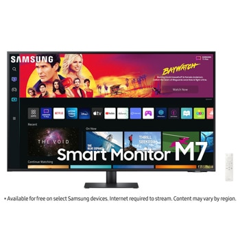 Монитор Samsung LS43BM700UUXEN, 43" (109.22cm) VA панел, 4K/UHD, 4 ms, 300 cd/m2, HDMI, USB Hub, Wi-Fi, Bluetooth image
