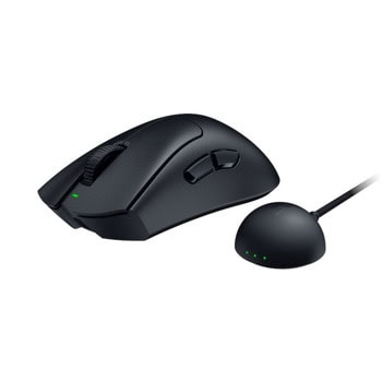 Мишка Razer DeathAdder V4 Pro, оптична (45 000 dpi), жична/безжична, USB-A, USB-C, черна, Razer Focus Pro 45K Optical Sensor Gen-2, Razer Optical Mouse Switches Gen-4, 6 програмируеми бутона | JAR Computers Razer DeathAdder V4 Pro Black RZ01-05330100-R3G1