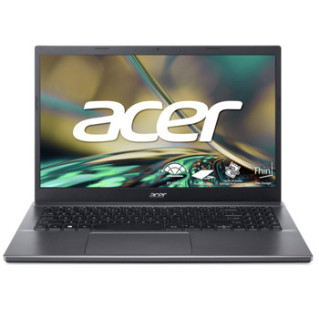 Лаптоп Acer Aspire 5 A515-57G-53VY (NX.KNZEX.002)(сив), десетядрен Intel Core i5-1235U 1.3/4.4GHz, 15.6" (39.62cm) Full HD дисплей & Nvidia GF RTX 2050 4GB, (HDMI), 16GB DDR4, 512GB SSD NVMe, 1x USB-C, Free DOS, 1.8kg | JAR Computers Aspire 5 A515-57G-53VY NX.KNZEX.002