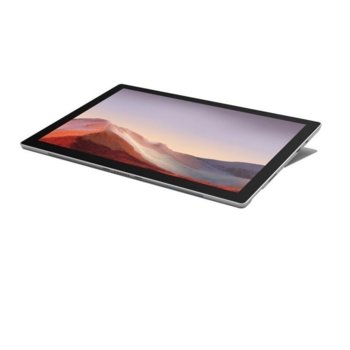 Лаптоп Microsoft Surface Pro 7 (VDH-00003)(сребрист), 12.3" (31.24 cm) PixelSense дисплей, двуядрен Intel Core i3-1005G1 1.2/3.4 GHz, 4GB LPDDR4, 128 GB SSD (+ microSD слот), 8.0 & 5.0 Mpix камера, Windows 10 Home, 770 g, без клавиатура | JAR Computers Microsoft Surface Pro 7 (VDH-00003)