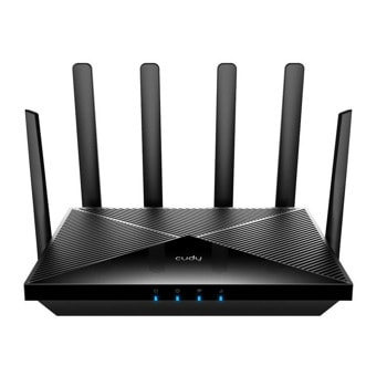 Рутер Cudy P5, 5G, 3000Mbps, 2.4GHz (574Mbps)/5GHz (2402Mbps), Wireless AX, 3x LAN 1000, 1x WAN, 2x Nano SIM слота, 6 външни антени | JAR Computers Рутер Cudy P5