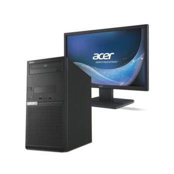 Настолен компютър Acer Extensa M2610 (DT.X0CEX.002) в пакет с монитор 21.5" Acer V226HQLbd, дву-ядрен Intel Core i3-4160 3.60GHz, 4GB DDR3, 1TB HDD, GeForce GT705 1GB (HDMI & DVI), Lan1000, WiFi, клавиатура & мишка, Free DOS | JAR Computers Acer Extensa M2610 DT.X0CEX.002 & Acer V226HQLbd