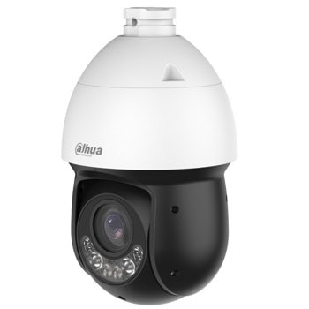IP камера Dahua SD4D425MB-HNR, куполна PTZ (Pan/Tilt/Zoom) камера, 4MPix(2560x1440@30fps), 5-125mm моторизиран обектив, H.265+/H.265/H.264+/H.264H/H.264B/H.264/MJPEG, IR осветление (до 50m), външна IP67, PoE, microSD слот до 512GB | JAR Computers Dahua SD4D425MB-HNR