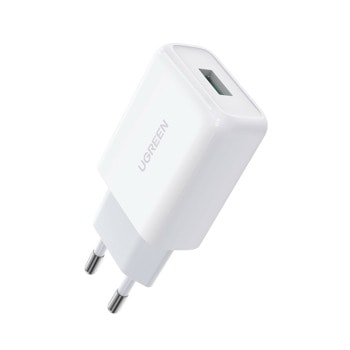 Зарядно устройство Ugreen 10133, от контакт към USB-A(ж), 12V/1.5A, бяло, QC 3.0 | JAR Computers Ugreen 10133 от контакт към USB-A ж
