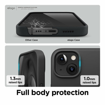 Soft Silicone MagSafe Case за iPhone 13 черен