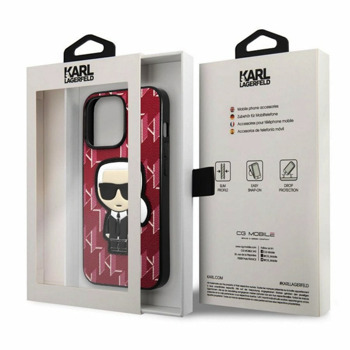 Monogram Ikonik за iPhone 13 Pro Max червен