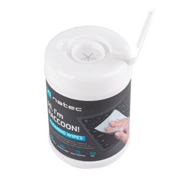 Natec Cleaning Wipes Raccoon 10x10 cm 100 бр.