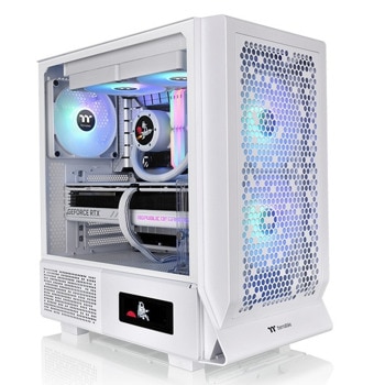 Кутия Thermaltake Ceres 330 TG ARGB Snow, E-ATX/ATX/mATX/Mini-ITX, 1x USB 3.2 Gen 2 Type-C, 2x USB 3.0, 3x 140mm вентилатора, с прозорец, бяла, без захранване | JAR Computers Thermaltake Ceres 330 TG ARGB Snow CA-1Y2-00M6WN