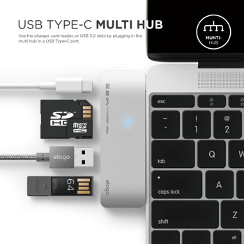 Elago Multi USB-C Hub ECA-USBC2-HB-SL