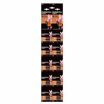 Батерии алкални Duracell LR6/MN1500, AA, 1.5 V, 20 бр. | JAR Computers Duracell AA LR6/MN1500 1.5V 20бр