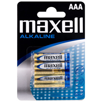 Батерии алкални Maxell ААА, 1.5V, 4 бр. image