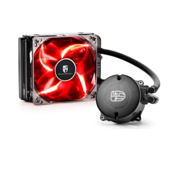 Водно охлаждане за процесор DeepCool Maelstrom 120T RF, съвместимо с Intel 1151/1150/1155/1156/1366/2011/V3 & AMD FM2+/FM2/FM1/AM3+/AM3/AM2+/AM2 | JAR Computers DeepCool Maelstrom 120T RF