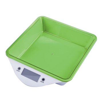 Кухненски кантар Zephyr ZP 1651 LS, дигитален, до 5kg., точност до 1гр, LCD дисплей, aвтоматично изключване, индикатор за претоварване, зелен image