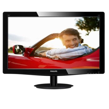 Монитор Philips V-line 196V3LSB25, 18.5" (43.18cm), TN панел, HD, 5ms, 600:1, 200 cd/m², DVI, D-Sub | JAR Computers Philips V-line 196V3LSB25