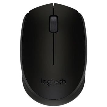 Мишка Logitech B170 (Нарушена опаковка), оптична (1000 dpi), безжична, USB, черна | JAR Computers Logitech B170 Black 910-004798 (Нарушена)