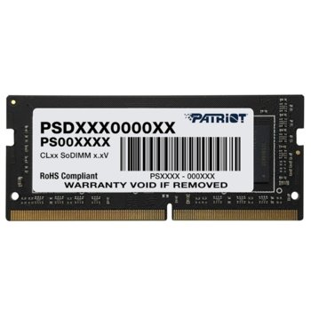 Памет 16GB DDR4 3200MT/s, SO-DIMM, Patriot Signature PSD416G320081S, 1.2V | JAR Computers Patriot Signature 16GB 3200Mhz PSD416G320081S