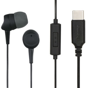 Слушалки Hama Sea II, USB-C, микрофон, черни | JAR Computers Hama Sea II Black 184192